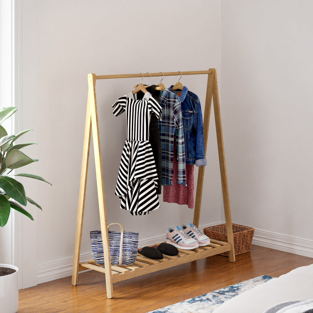 Perchero Ledøje con 1 estante madera de pino en varios tamaños [en.casa] - premiumXL