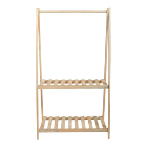 Perchero Ledøje con 2 estantes Madera de pino en varios tamaños [en.casa]