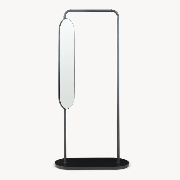 Perchero Vamn con espejo 167x80x35 cm [en.casa]