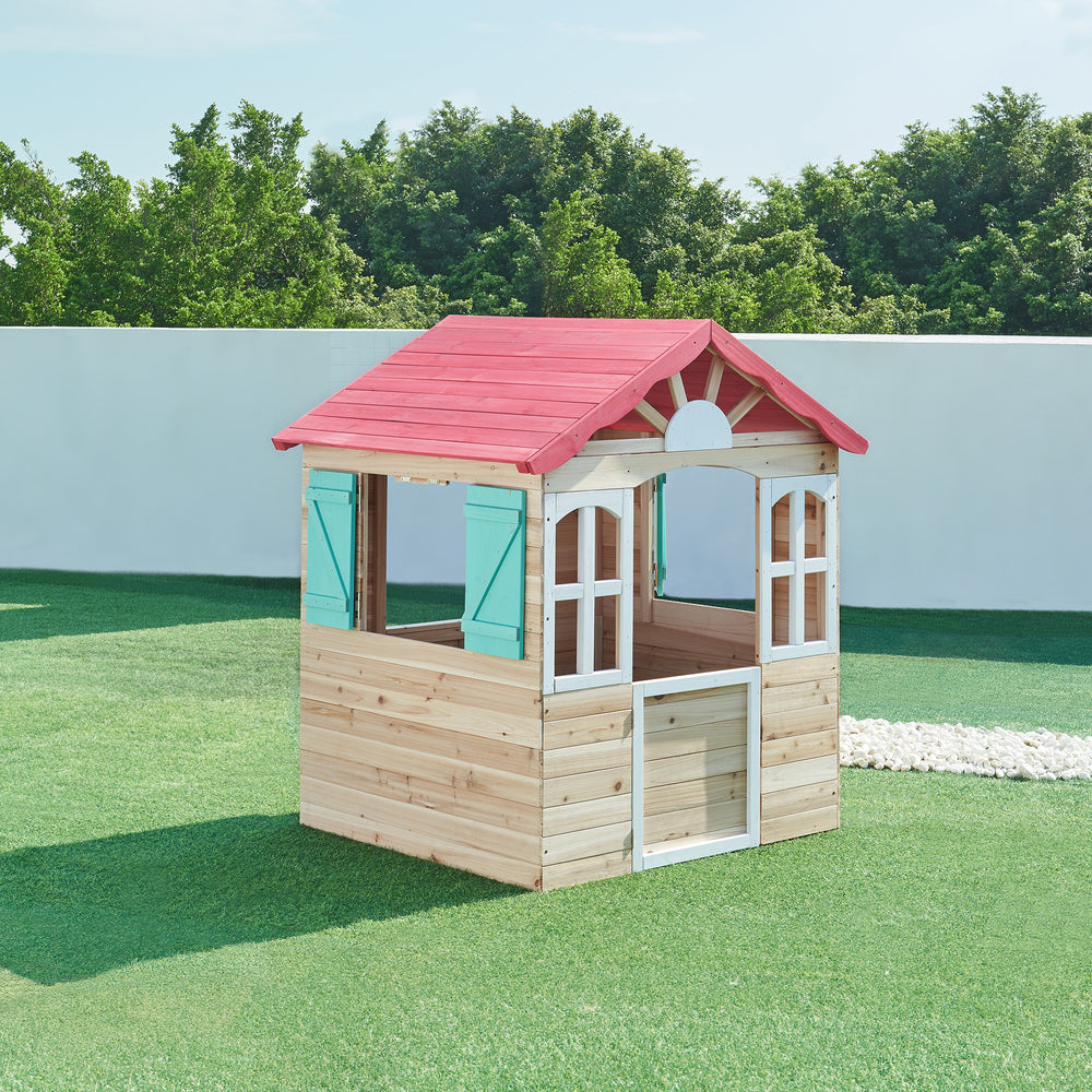 Casita infantil Lulä Caseta de juegos 130x115x101 cm Madera [casa.pro]