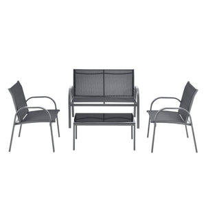 Conjunto de muebles de jardín Gagra Sillas con banco y mesa varios colores en.casa
