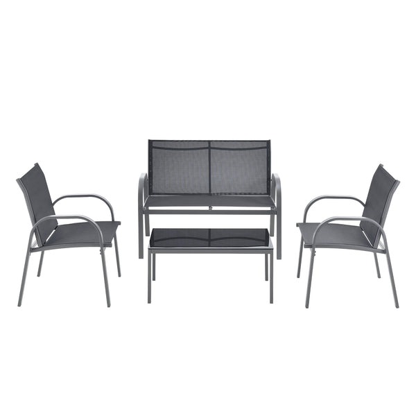 Conjunto de muebles de jardín Gagra Sillas con banco y mesa varios colores en.casa