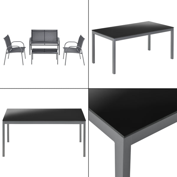 Conjunto de muebles de jardín Gagra Sillas con banco y mesa varios colores en.casa