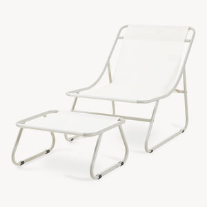 Conjunto de muebles de jardín Malmö sillón con reposapiés [casa.pro]