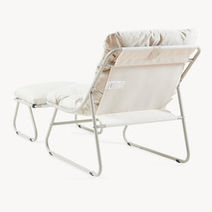 Conjunto de muebles de jardín Malmö sillón con reposapiés [casa.pro]
