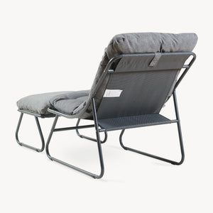 Conjunto de muebles de jardín Malmö sillón con reposapiés [casa.pro]