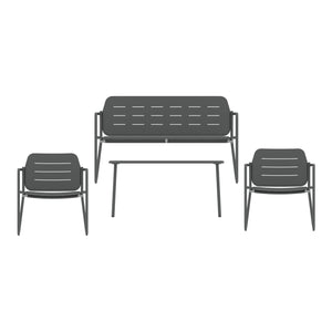 Conjunto de muebles de jardín Andria acero [casa.pro]