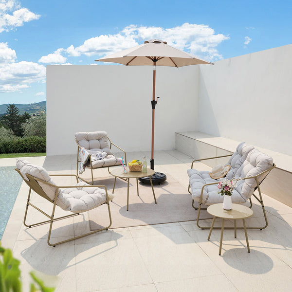 Conjunto de muebles de jardín Kivanta de 5 piezas [en.casa]