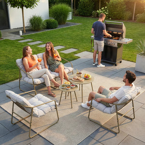 Conjunto de muebles de jardín Kivanta de 5 piezas [en.casa]