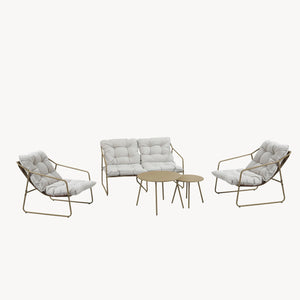 Conjunto de muebles de jardín Kivanta de 5 piezas [en.casa]