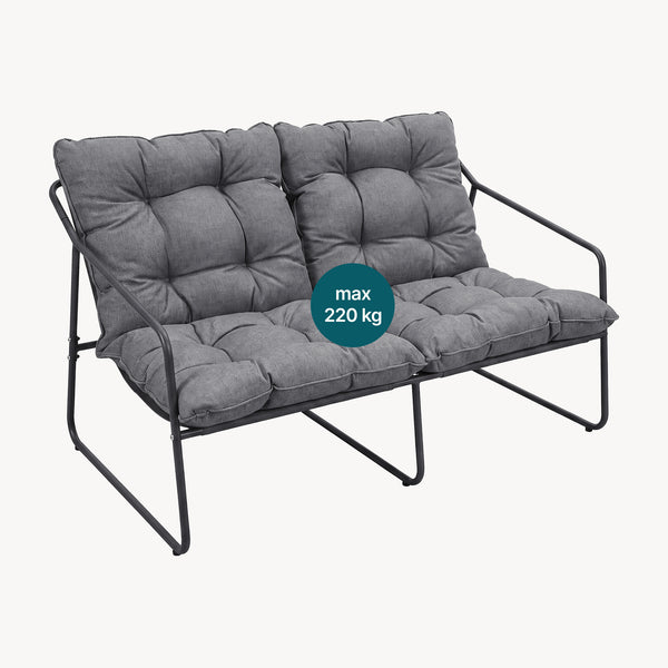 Juego de muebles de jardín Kivanta 5 piezas - /Gris [en.casa]