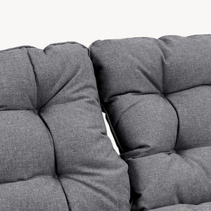Juego de muebles de jardín Kivanta 5 piezas - /Gris [en.casa]