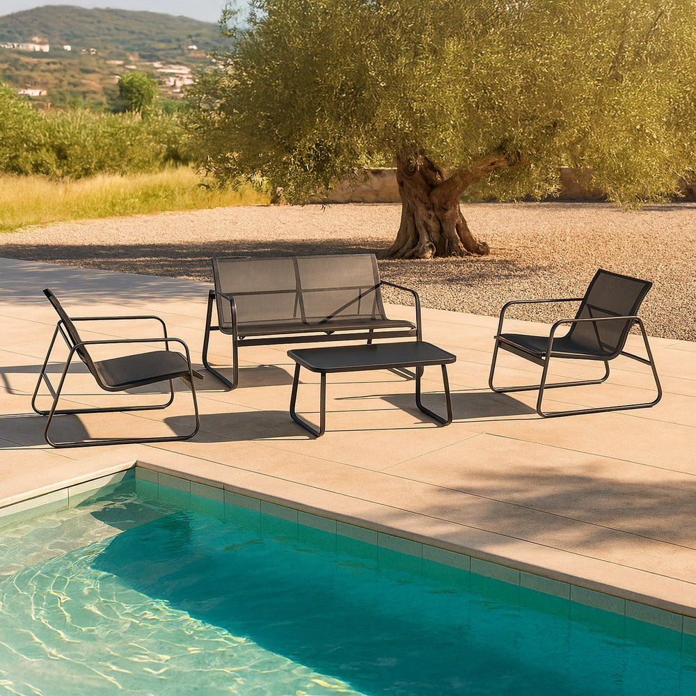 Conjunto de muebles de jardín Palencia varios colores en.casa - premiumXL