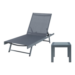 Conjunto de tumbonas Baragiano 2 piezas aluminio [casa.pro]