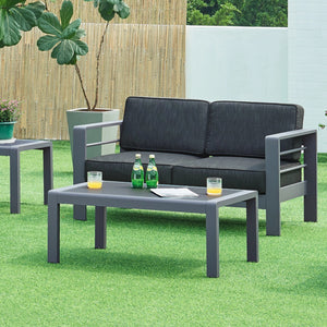 Banco de exterior con mesa Avise aluminio [casa.pro]