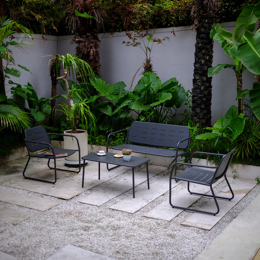 Conjunto de muebles de jardín Andria acero [casa.pro]