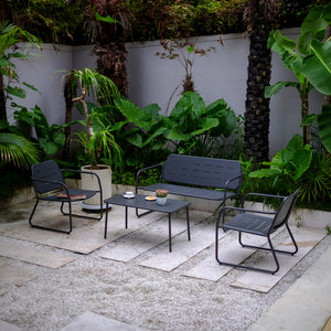 Conjunto de muebles de jardín Andria acero [casa.pro]