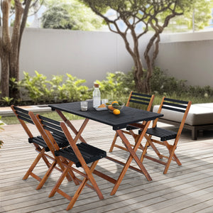 Conjunto de muebles de jardín Altamura 5 piezas madera de acacia FSC® certificado [en.casa] - premiumXL