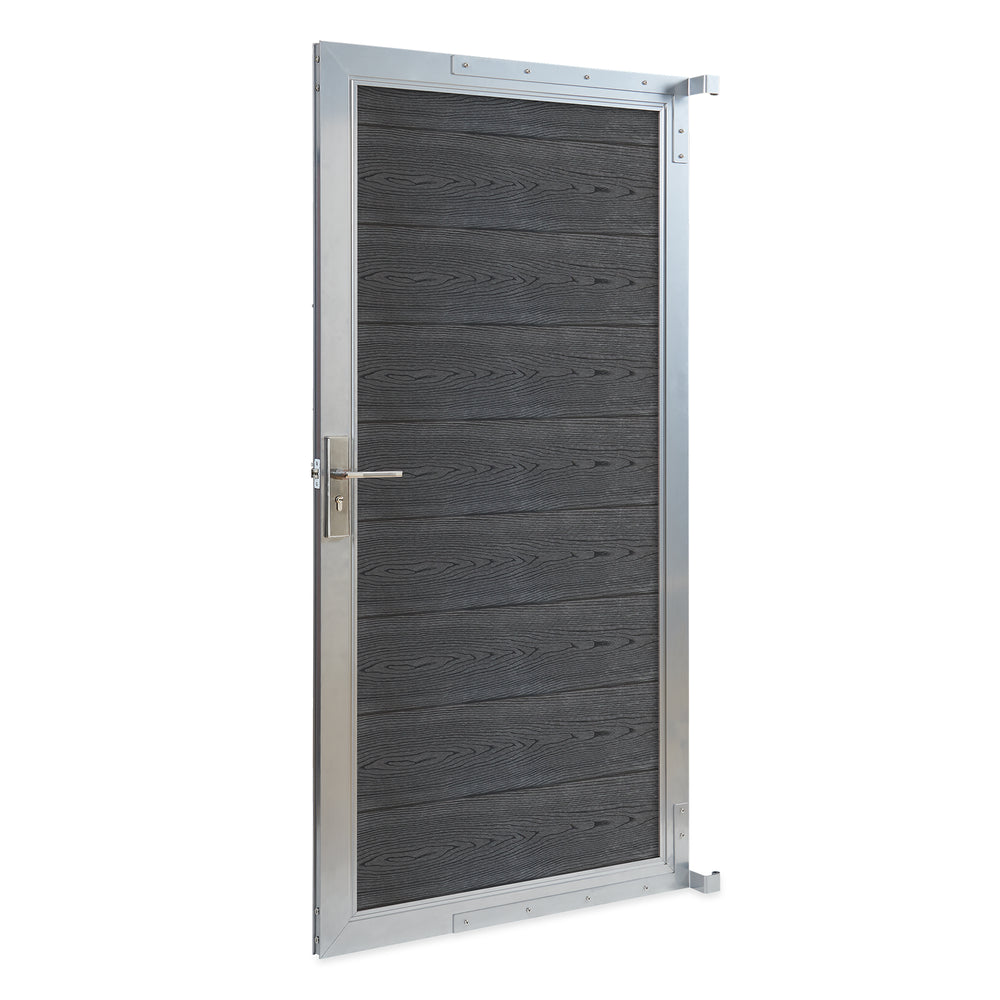 Puerta de jardín Segovia con cerradura WPC 180x90cm NEU.HOLZ 