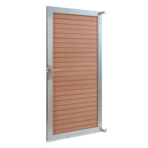 Puerta de jardín Segovia con cerradura WPC 180x90cm NEU.HOLZ 