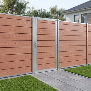 Puerta de jardín Segovia con cerradura WPC 180x90cm NEU.HOLZ 