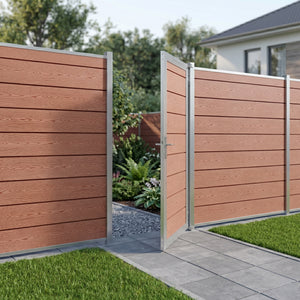 Puerta de jardín Segovia con cerradura WPC 180x90cm NEU.HOLZ 