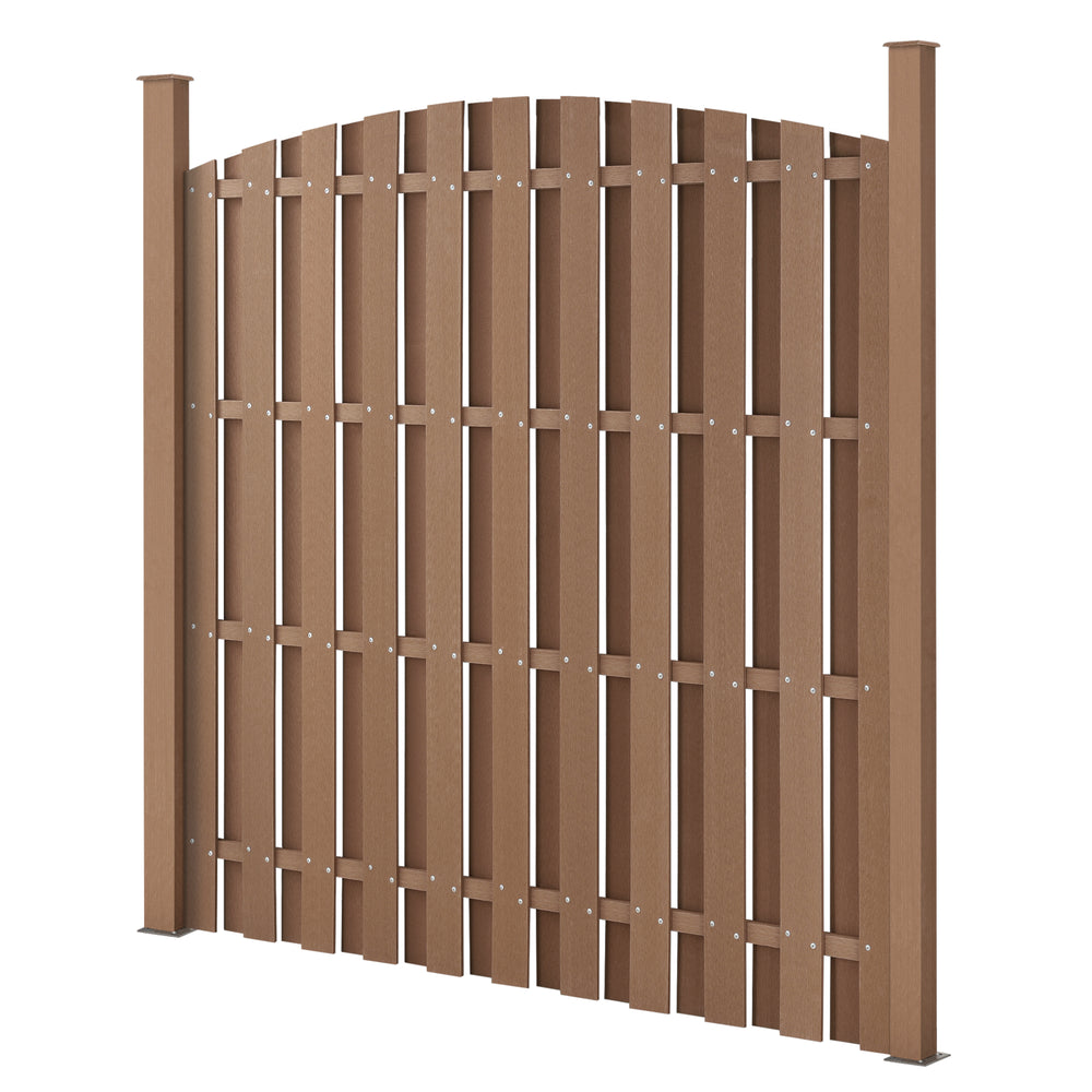Valla de jardín WPC con arco redondeado 185x193cm neu.holz - premiumXL