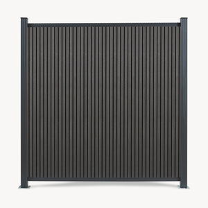 Valla jardin exterior Grassano con 1/2 postes Aluminio WPC NEU.HOLZ