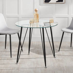 Mesa de cristal Huittinen [en.casa] - premiumXL