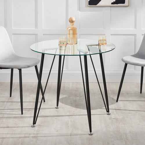 Mesa de cristal Huittinen [en.casa] - premiumXL