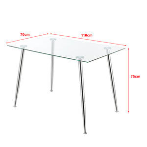 Mesa de cristal Hyrynsalmi en varios colores [en.casa]