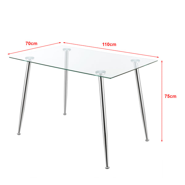 Mesa de cristal Hyrynsalmi en varios colores [en.casa]