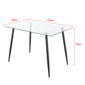 Mesa de cristal Hyrynsalmi en varios colores [en.casa]