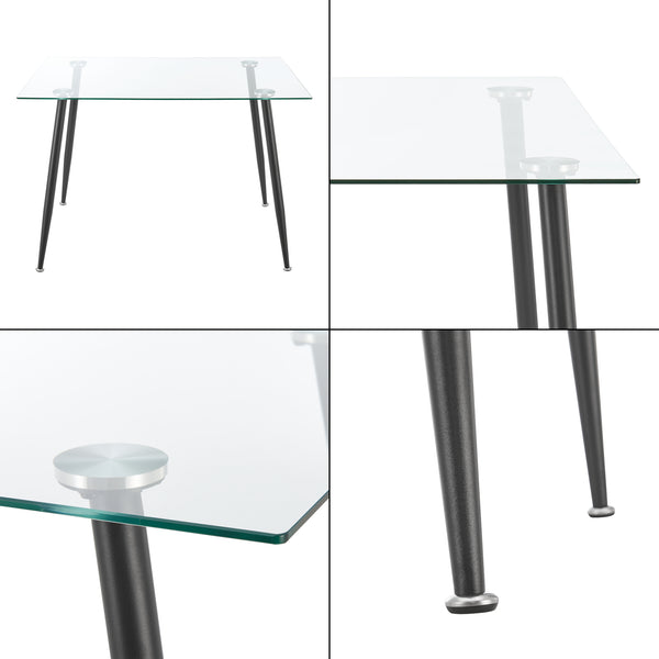 Mesa de cristal Hyrynsalmi en varios colores [en.casa]