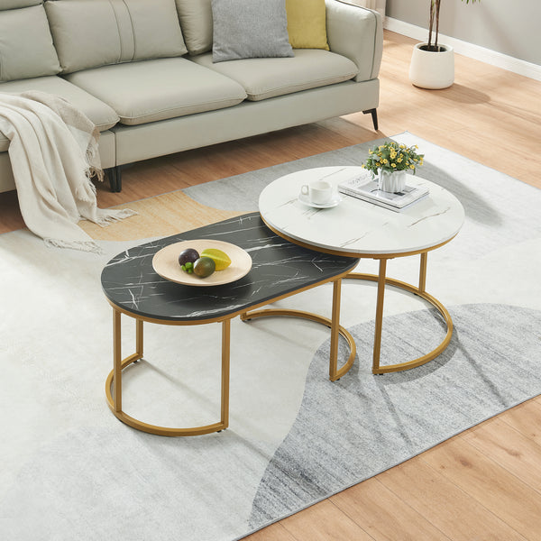 Mesa auxiliar Oppeerg juego de 2 [en.casa]