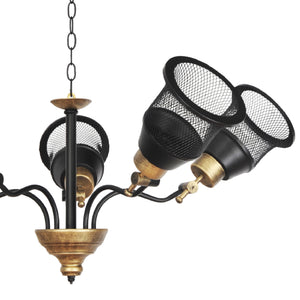 Lámpara colgante Langport 3/5 luces Negro / Oro [lux.pro]