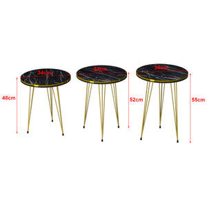 Mesa de comedor Ry juego de 3 en varios colores [en.casa]