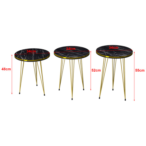 Mesa de comedor Ry juego de 3 en varios colores [en.casa]