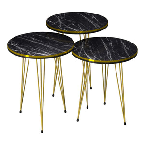 Mesa de comedor Ry juego de 3 en varios colores [en.casa]