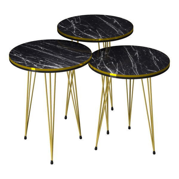Mesa de comedor Ry juego de 3 en varios colores [en.casa]