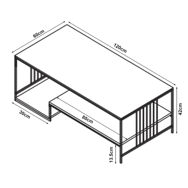 Mesa de centro Klibro [en.casa]