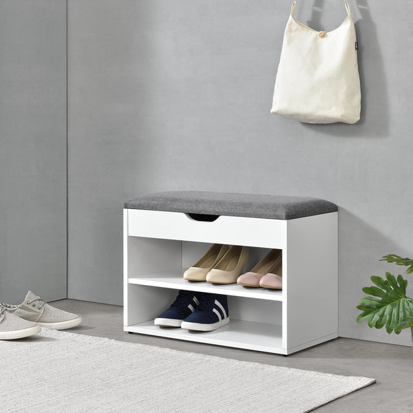 Banco de zapato Gentofte 46 x 60 x 30 cm para 4 pares aglomerado en Varios Colores [en.casa] 