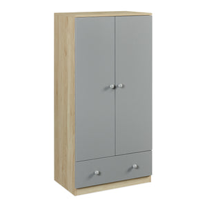 Armario ropero infantil Beldinupp con 2 puertas 123x60x40 cm [en.casa]