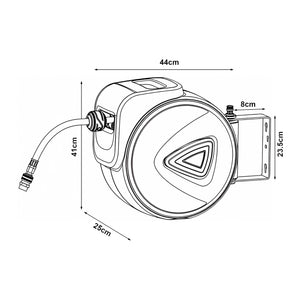 Enrollador de manguera de aire comprimido Nassau Blanco/Gris [pro.tec]