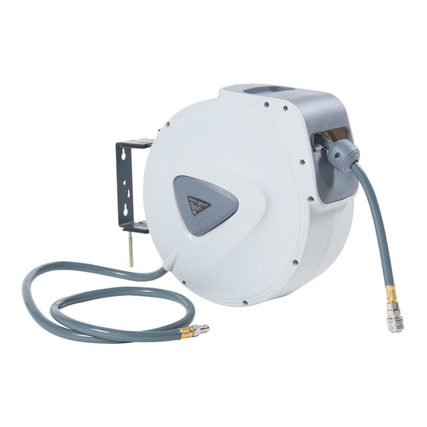 Enrollador de manguera de aire comprimido Nassau Blanco/Gris [pro.tec]