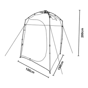 Tienda de ducha emergente Ayas 150x150x200 cm [pro.tec]