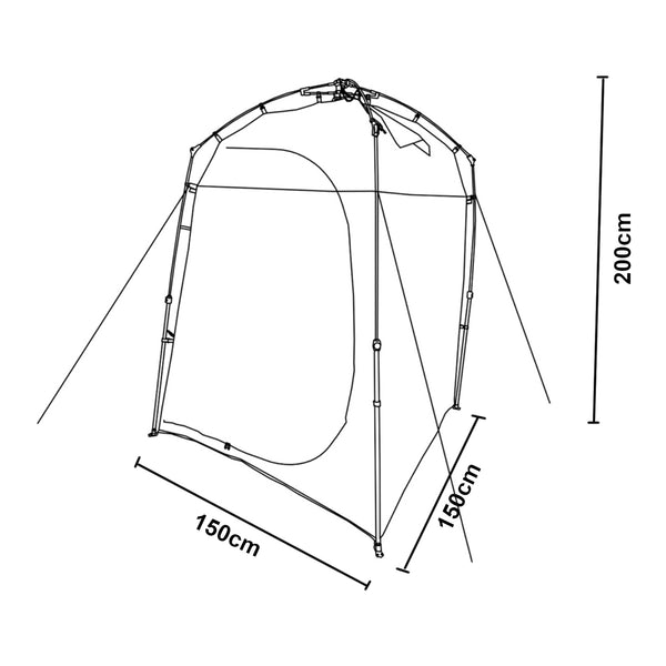 Tienda de ducha emergente Ayas 150x150x200 cm [pro.tec]