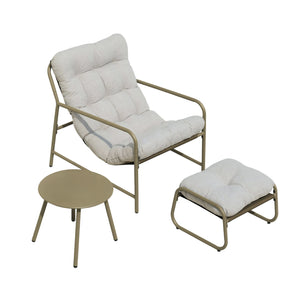 Conjunto de muebles de jardín Trerdfjoa de 3 piezas [en.casa]