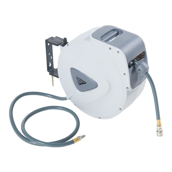 Enrollador de manguera de aire comprimido Nassau Blanco/Gris [pro.tec]