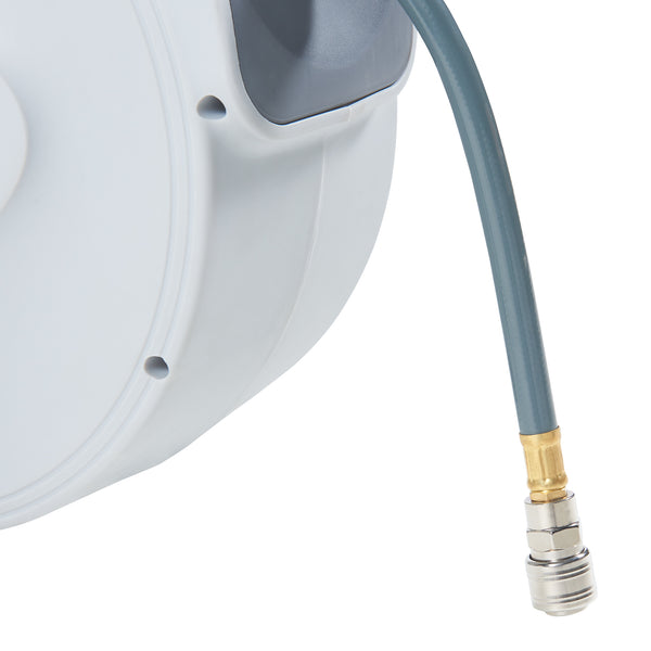 Enrollador de manguera de aire comprimido Nassau Blanco/Gris [pro.tec]